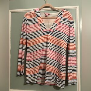 Lilly Pulitzer striped Hooded long sleeve shirt